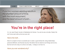 Tablet Screenshot of meditationsforwomen.com